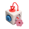 Silicone speelkubus - Peek & play silicone cube  (Geboortelijst Billie B.)